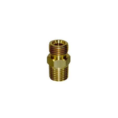 Bedford Precision Parts Bedford Precision Brass Nipple 1/4in NPS x 1/4in NPT , Rated to 750 PSI for Binks and Devilbiss 12-222
